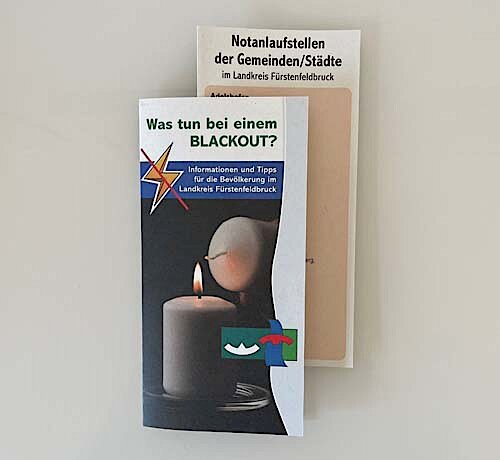 Faltblatt des Landratsamtes Fürstenfeldbruck zum Thema „Blackout“ erschienen